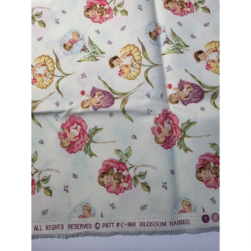 BLOSSOM BABIES MICHAEL MILLER FABRICS OUT OF PRINT 1YD F22